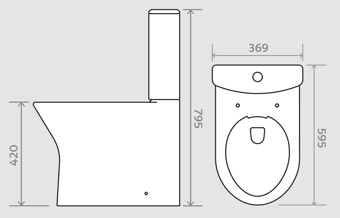 Wallace - Rimless Close Coupled WC Set, Flush to Wall (Short Projection)
