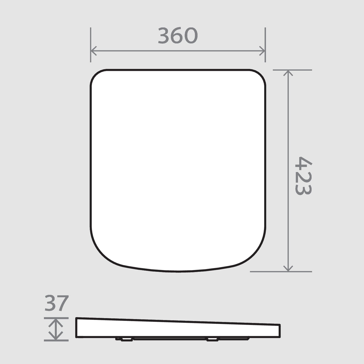 NERO -  Black Slow Close Toilet Seat