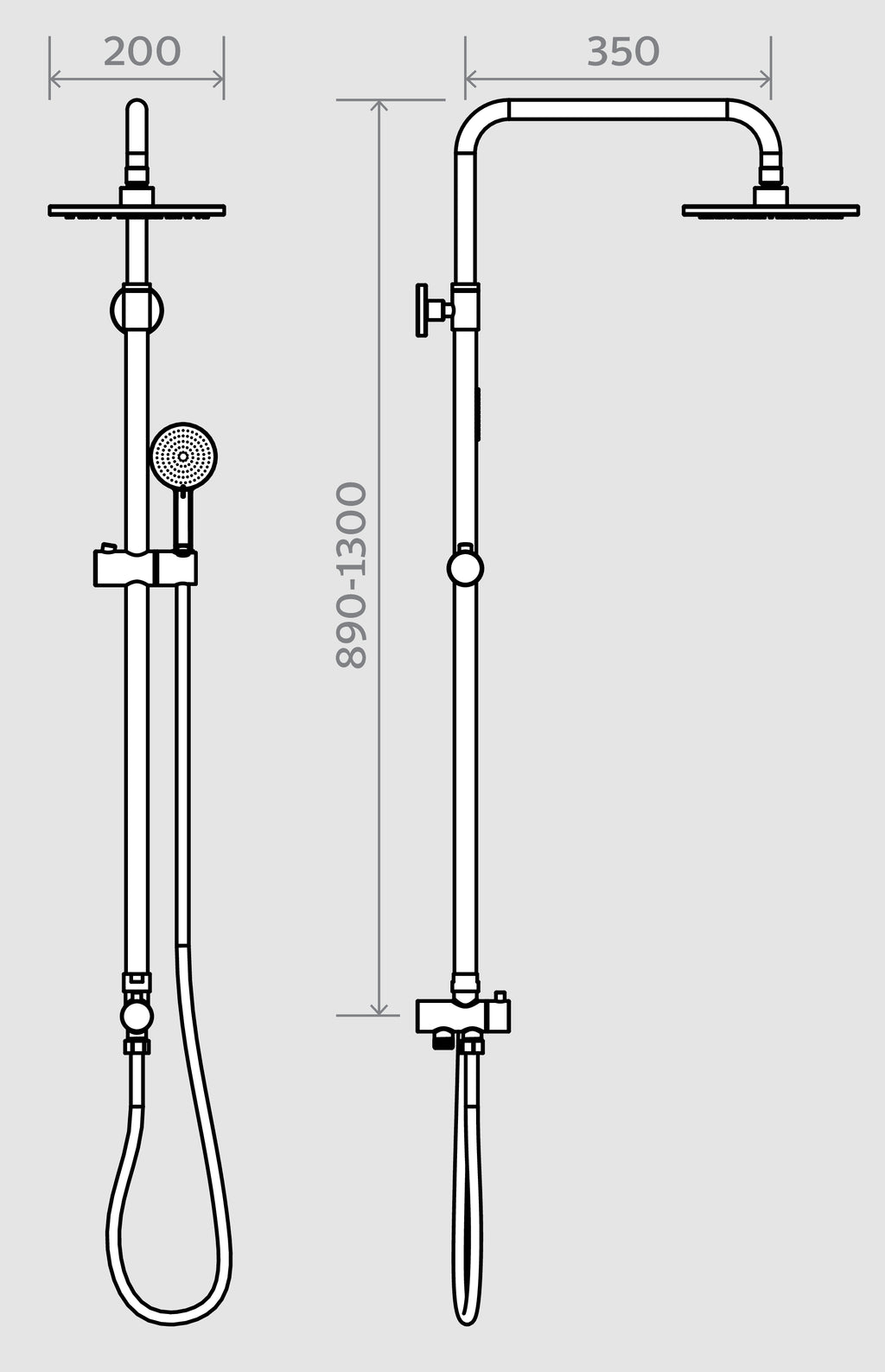 TMV3 Thermostatic Shower Kit - WRAS Approved
