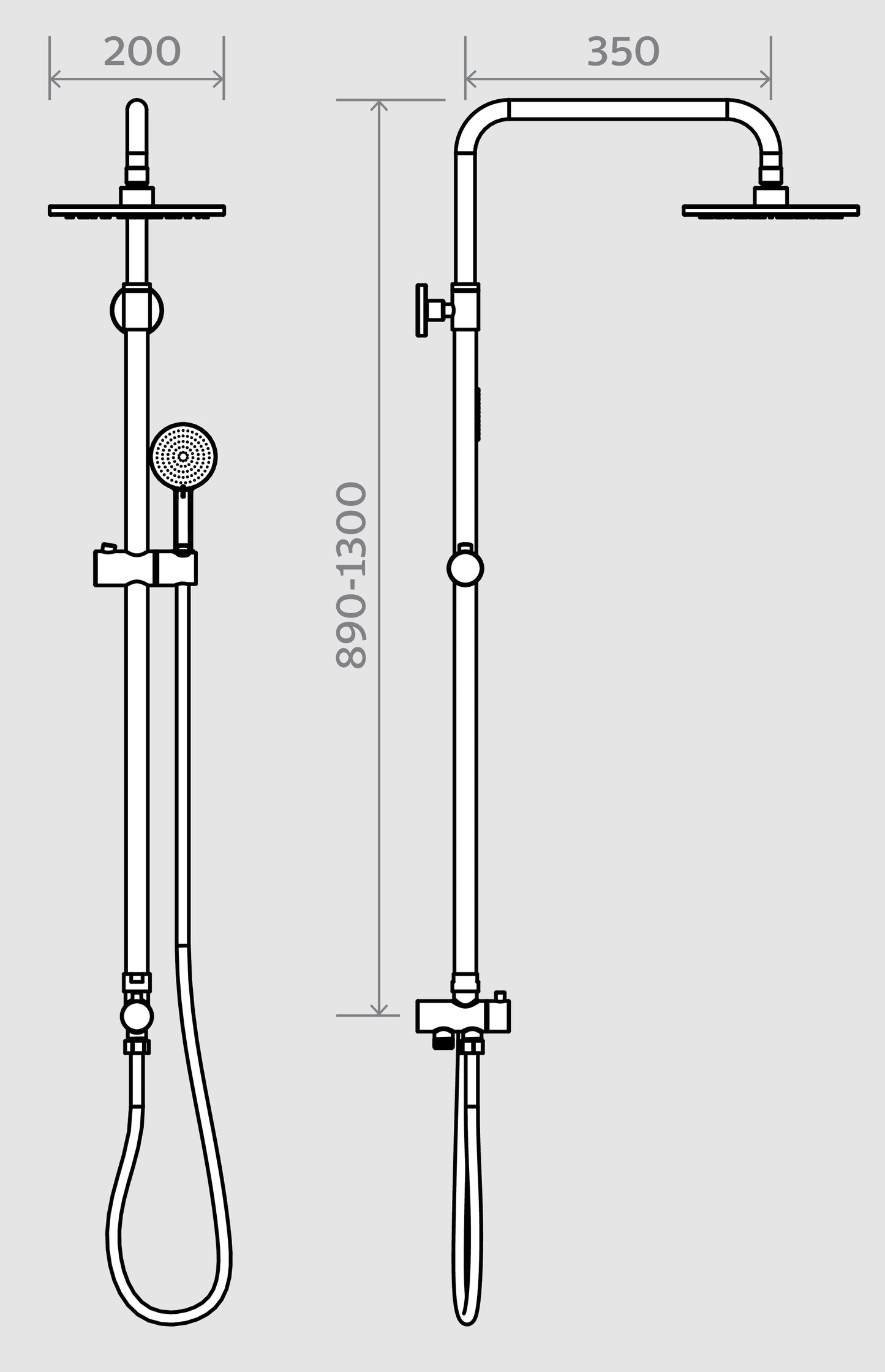 TMV3 Thermostatic Shower Kit - WRAS Approved