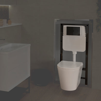 Back To Wall Rimless WC Pan with Concealed Cistern Frame -  Barford