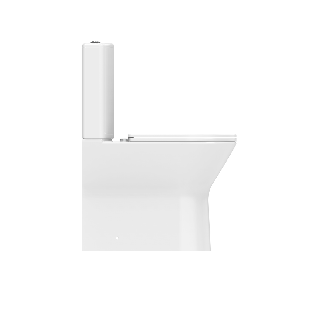 Wallace - Rimless Close Coupled WC Set, Flush to Wall (Short Projection) - The Bathroom Quarter
