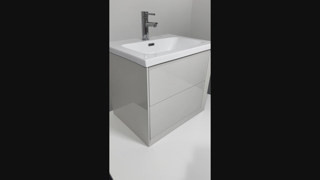 Wall Hung or Floor Standing 610mm Vanity Unit with Basin - Copenhagen Malmo