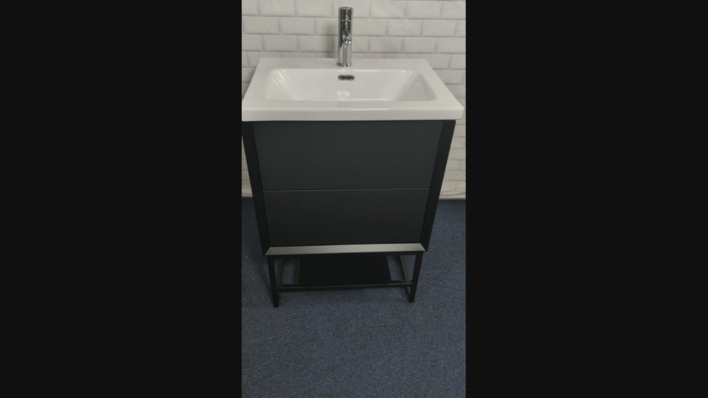 Wall Hung or Floor Standing 610mm Vanity Unit with Basin - Copenhagen Malmo