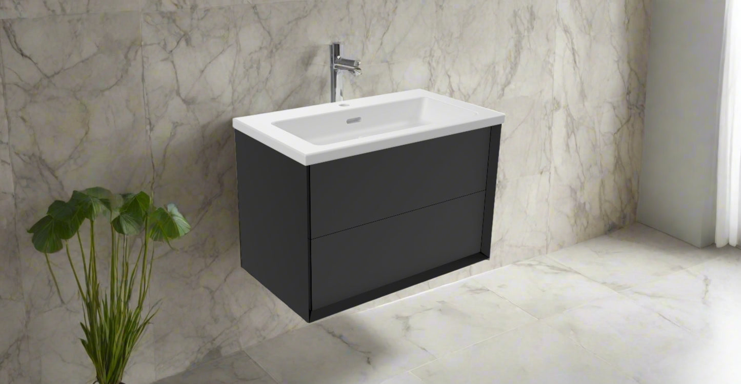 Wall Hung / Floor Standing 810mm Vanity Bathroom Unit with Basin - Copenhagen Malmo